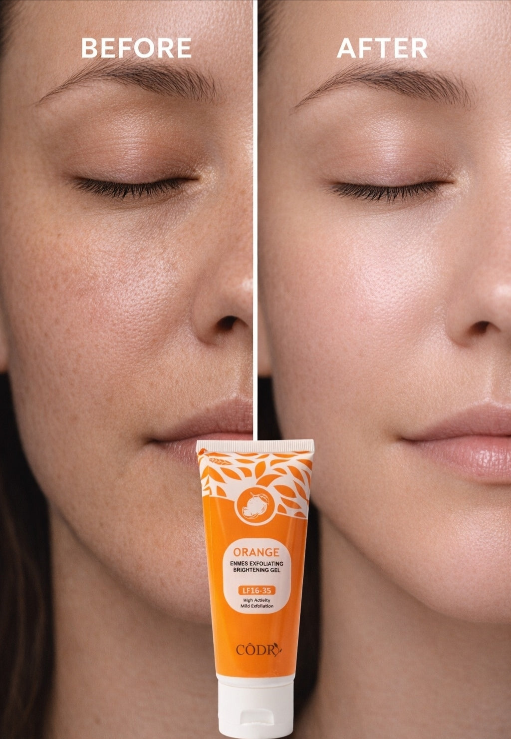 BUNDLE CODRA Orange Enzymes Exfoliating Brightening Gel LF16-35 | Natural Face Scrub |