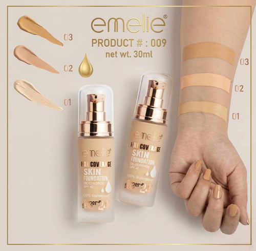 Emelie Full Coverage Skin Foundation Oil Control