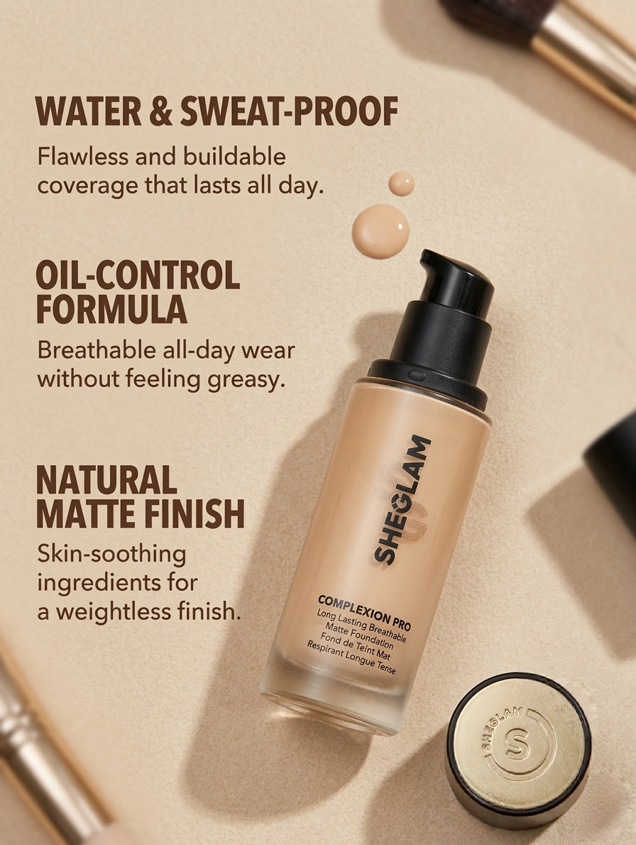 Sheglam Foundation, HuxiaBeauty Primer,Missrose concealer, Bear Lip gloss, Beauty Sponge
