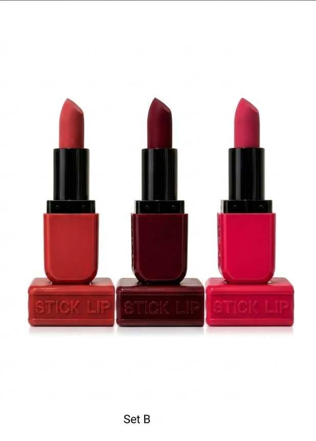 Bundle of 3 Velvet Romantic Charm Lipstick