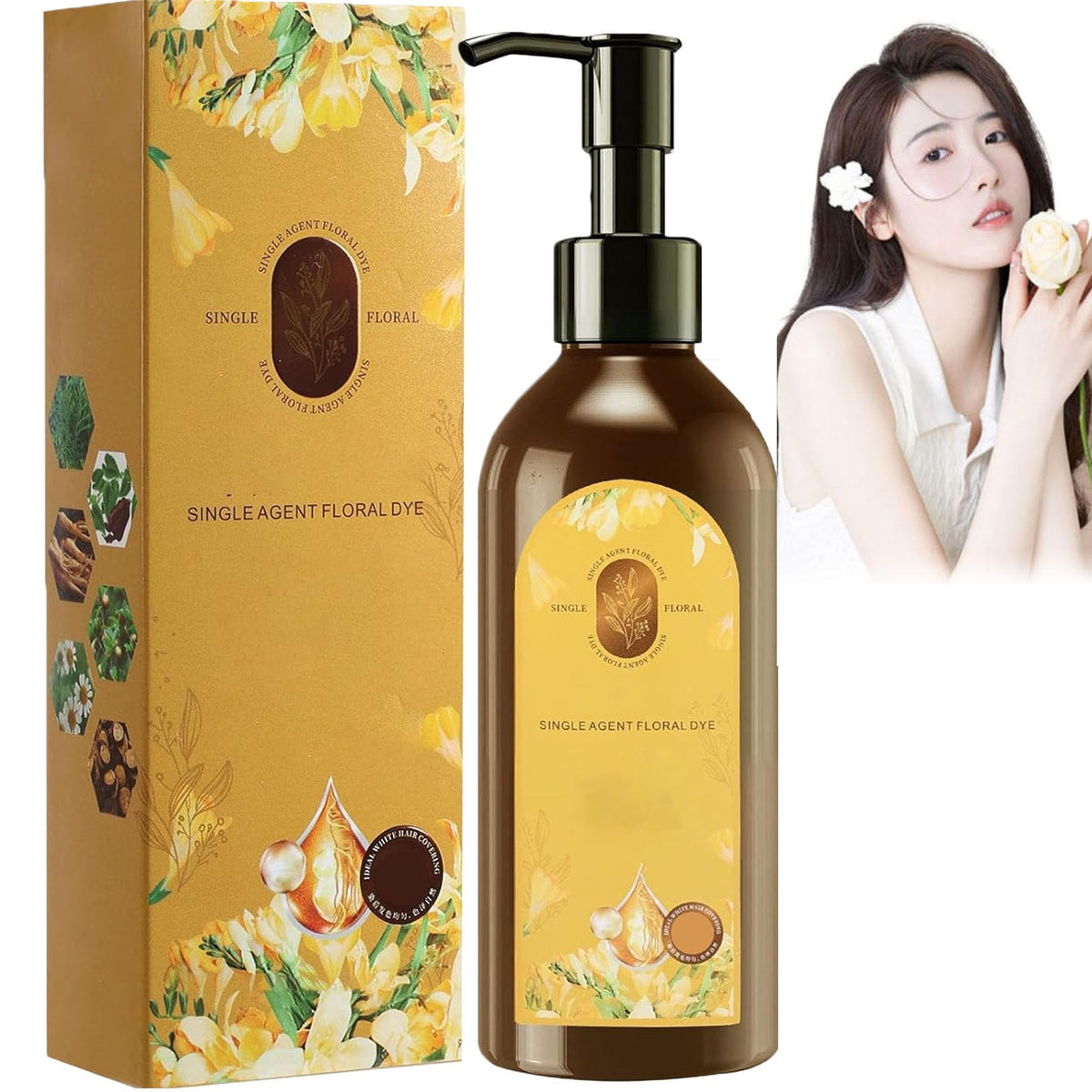 Floral Natural Hair Dye shampoo (Japanese)