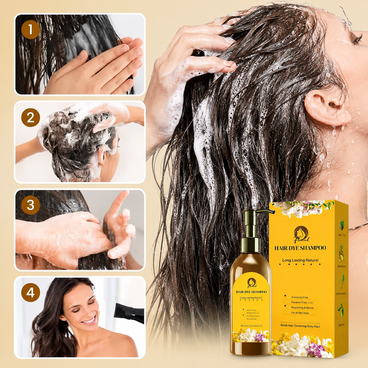 Floral Natural Hair Dye shampoo (Japanese)